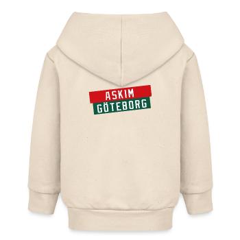 Askim Göteborg Farbblock-Logo - Baby Organic Kapuzenjacke Baby Connector von Stanley/Stella - Natur - Hinten