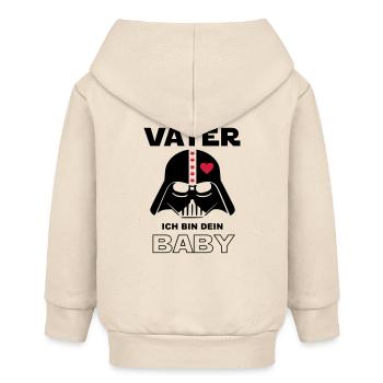 Baby Geburstag Geschenk Sprüche Vater Dad Papa - Baby Organic Kapuzenjacke Baby Connector von Stanley/Stella - Natur - Hinten