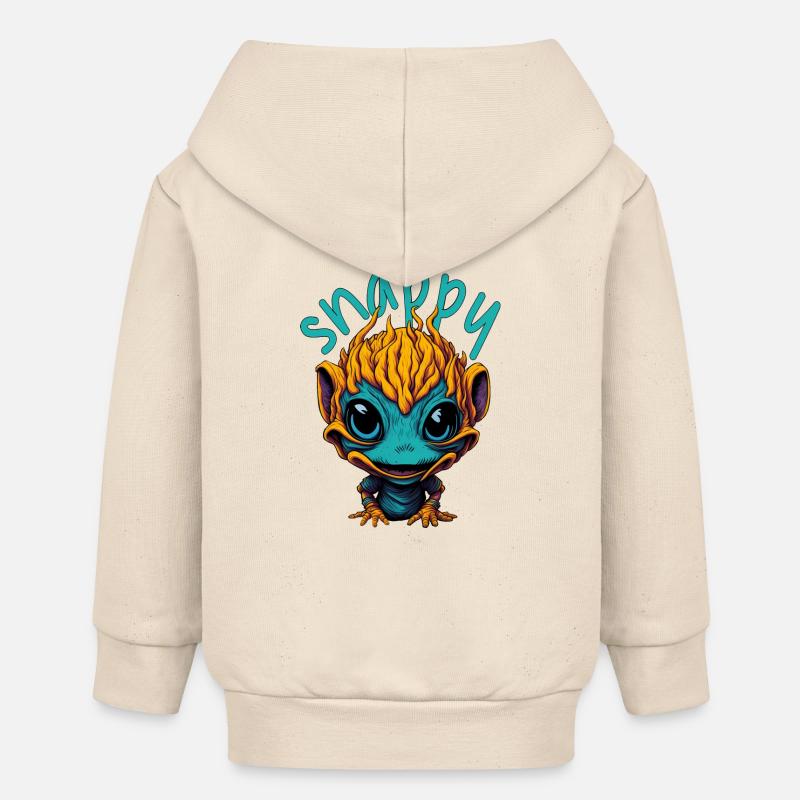 Alien vif - Veste à capuche bébé bio Stanley/Stella - écru doux