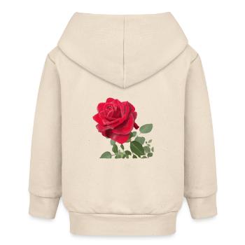 Rote Rose - Baby Organic Kapuzenjacke Baby Connector von Stanley/Stella - Natur - Hinten