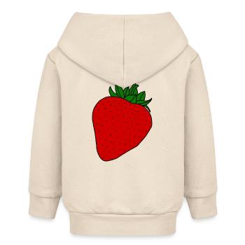 Rote Erdbeere - Baby Organic Kapuzenjacke Baby Connector von Stanley/Stella - Natur - Hinten