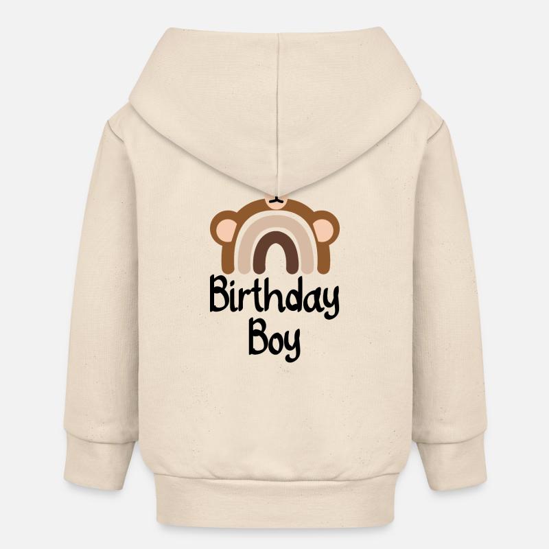 Arc arc-en-ciel de l’ours - Veste à capuche bébé bio Stanley/Stella - écru doux