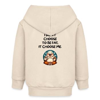 Funny Fat Buddha Quote - Baby Organic Zip-up Hoodie by Stanley/Stella - soft Ecru - Back