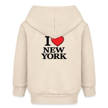 I Love New York USA – Message urbain - Veste à capuche bébé bio Stanley/Stella - écru doux - Dos