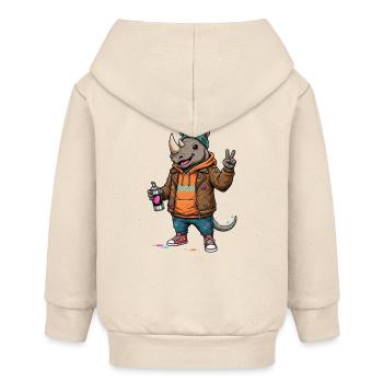 Rhino Streetwear Art Spray - Veste à capuche bébé bio Stanley/Stella - écru doux - Dos