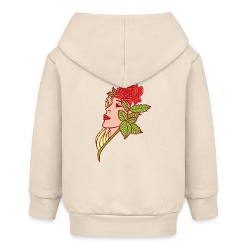 La jeune femme et la rose - Veste à capuche bébé bio Stanley/Stella - écru doux - Dos