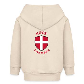 Køge Dänemark Flaggenschild - Baby Organic Kapuzenjacke Baby Connector von Stanley/Stella - Natur - Hinten