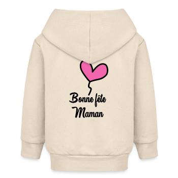 MUTTERTAG. SCHÖNEN MUTTERTAG - Baby Organic Kapuzenjacke Baby Connector von Stanley/Stella - Natur - Hinten