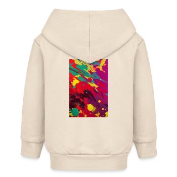 Abstrakte Kunst - Baby Organic Kapuzenjacke Baby Connector von Stanley/Stella - Natur - Hinten
