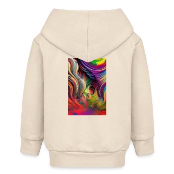 Abstrakte Kunst - Baby Organic Kapuzenjacke Baby Connector von Stanley/Stella - Natur - Hinten