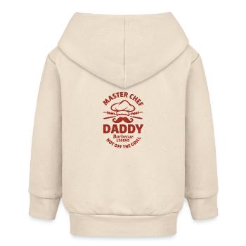 Meisterkoch Papa Barbecue Legende - Baby Organic Kapuzenjacke Baby Connector von Stanley/Stella - Natur - Hinten