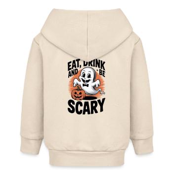 Essen, Trinken und beängstigen - Baby Organic Kapuzenjacke Baby Connector von Stanley/Stella - Natur - Hinten