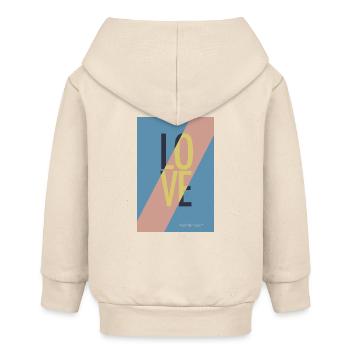Modisches Love-Design in Pastellfarben - Baby Organic Kapuzenjacke Baby Connector von Stanley/Stella - Natur - Hinten