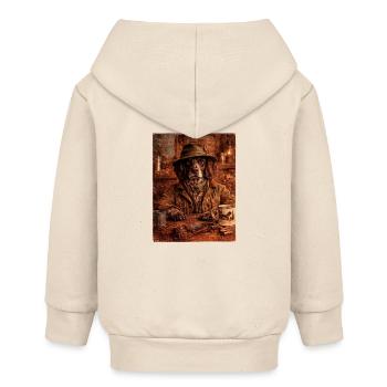 Le Maître de District - Chien Caille - Veste à capuche bébé bio Stanley/Stella - écru doux - Dos