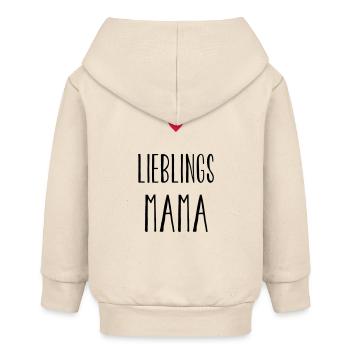 Mama Lieblingsmama Herz Geschenk Muttertag - Baby Organic Kapuzenjacke Baby Connector von Stanley/Stella - Natur - Hinten