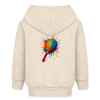 Padel-Racket – Padeliste - Baby Organic Kapuzenjacke Baby Connector von Stanley/Stella - Natur - Hinten