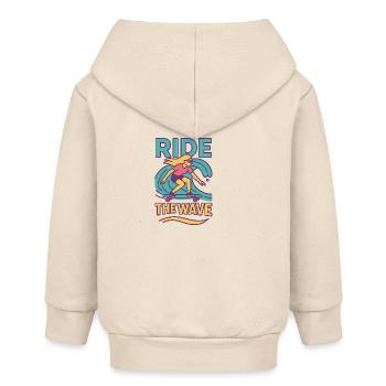 T-shirt thème surf et défilement - Veste à capuche bébé bio Stanley/Stella - écru doux - Dos