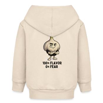 Knoblauch Attitüde: 100% Geschmack Karikatur  - Baby Organic Kapuzenjacke Baby Connector von Stanley/Stella - Natur - Hinten