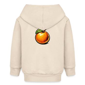 Comic Orange – Fruchtiges Illustrationsdesign 🍊 - Baby Organic Kapuzenjacke Baby Connector von Stanley/Stella - Natur - Hinten
