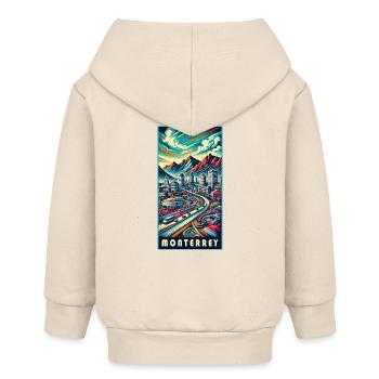 Monterrey Mexico City Travel Design - Baby Organic Zip-up Hoodie by Stanley/Stella - soft Ecru - Back