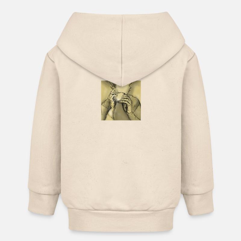 100e6d2e-bf9a-46fb-bc7b-516ae2e0bc30 - Baby Organic Zip-up Hoodie by Stanley/Stella - soft Ecru