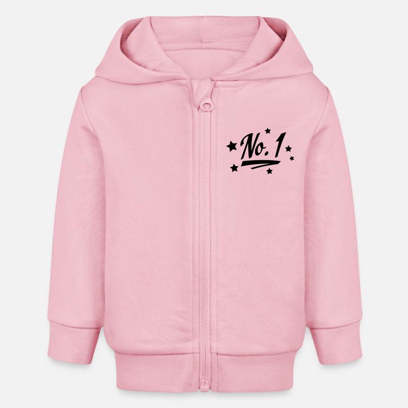no. 1 - Veste à capuche bébé bio Stanley/Stella - rose pâle