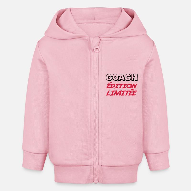 COACH édition limitée - Veste à capuche bébé bio Stanley/Stella - rose pâle