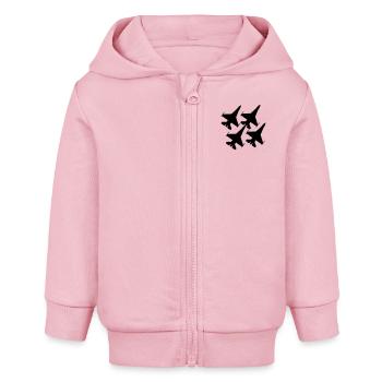 f16 - Baby Organic Kapuzenjacke Baby Connector von Stanley/Stella - Hellrosa - Vorne