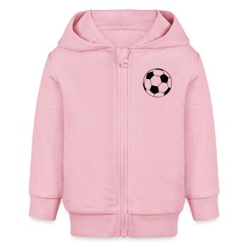 Ballon de foot - Veste à capuche bébé bio Stanley/Stella - rose pâle - Devant