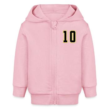 10 Numéro Jersey Dix - Veste à capuche bébé bio Stanley/Stella - rose pâle - Devant