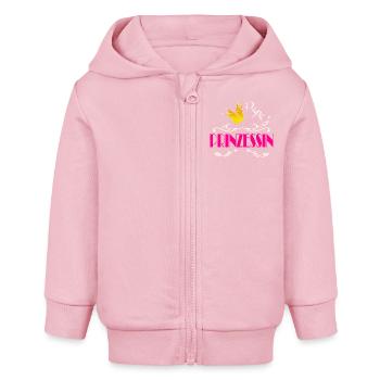 Papa s Prinzessin goldene Krone - Baby Organic Kapuzenjacke Baby Connector von Stanley/Stella - Hellrosa - Vorne