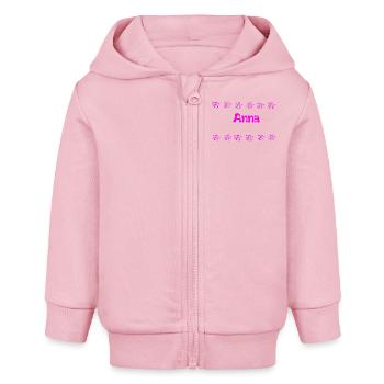 Anna Florale Bubble - Veste à capuche bébé bio Stanley/Stella - rose pâle - Devant