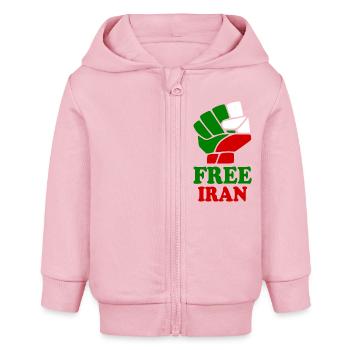 Free iran - Baby Organic Kapuzenjacke Baby Connector von Stanley/Stella - Hellrosa - Vorne
