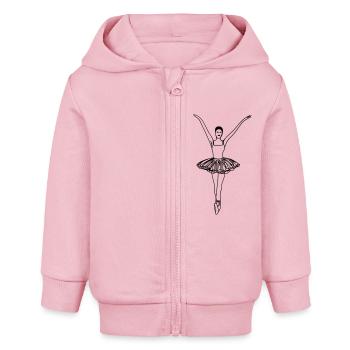 Ballerina - Baby Organic Kapuzenjacke Baby Connector von Stanley/Stella - Hellrosa - Vorne