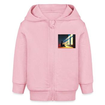 Lofi - Dude - Baby Organic Kapuzenjacke Baby Connector von Stanley/Stella - Hellrosa - Vorne