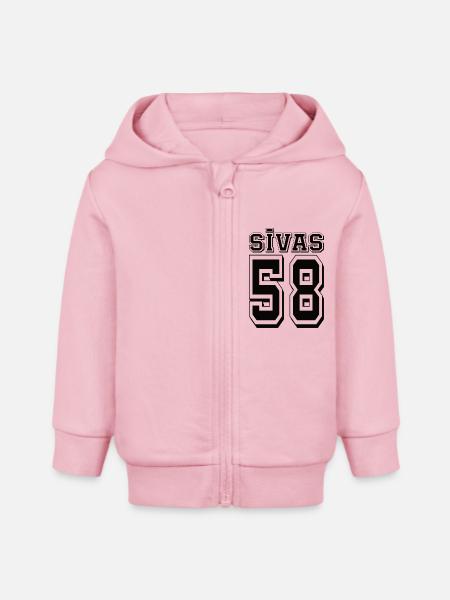 Sivas 58 - Baby Organic Kapuzenjacke Baby Connector von Stanley/Stella - Hellrosa