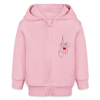 Voodoo-Puppe - Baby Organic Kapuzenjacke Baby Connector von Stanley/Stella - Hellrosa - Vorne