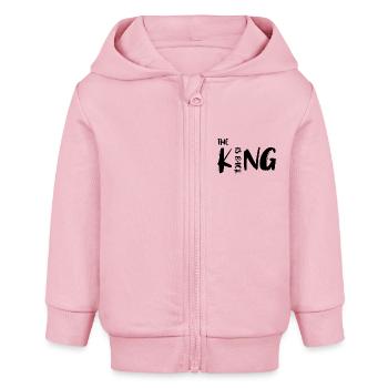The King is back - Baby Organic Zip-up Hoodie by Stanley/Stella - cotton pink - Front