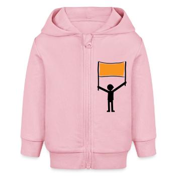 Demonstration Streik - Baby Organic Kapuzenjacke Baby Connector von Stanley/Stella - Hellrosa - Vorne