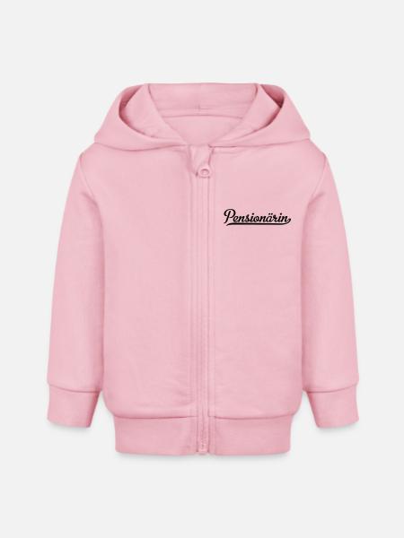 Pensionärin - Baby Organic Kapuzenjacke Baby Connector von Stanley/Stella - Hellrosa