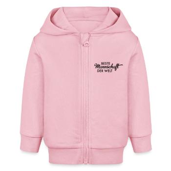 Beste Mannschaft der Welt - Baby Organic Kapuzenjacke Baby Connector von Stanley/Stella - Hellrosa - Vorne