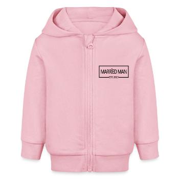 2023 Passende Hochzeitsflitterwochen - Baby Organic Kapuzenjacke Baby Connector von Stanley/Stella - Hellrosa - Vorne
