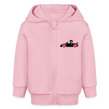 Frau Auto Cabrio - Baby Organic Kapuzenjacke Baby Connector von Stanley/Stella - Hellrosa - Vorne
