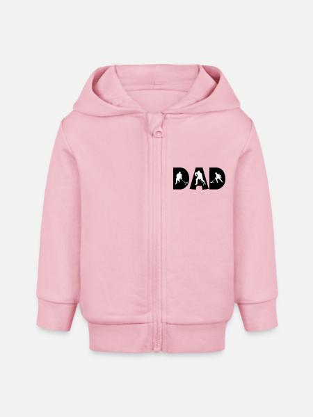 Hockey Dad - Baby Organic Kapuzenjacke Baby Connector von Stanley/Stella - Hellrosa
