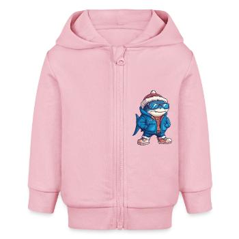 Hai Cool Bande Dessinée - Veste à capuche bébé bio Stanley/Stella - rose pâle - Devant