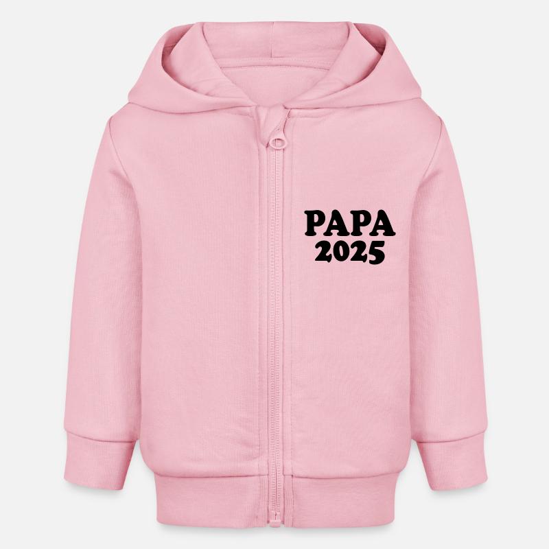 Papa 2025 - Veste à capuche bébé bio Stanley/Stella - rose pâle