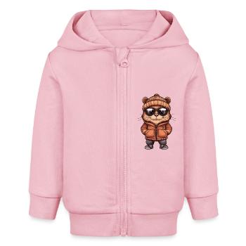 Beaver Cool BD - Veste à capuche bébé bio Stanley/Stella - rose pâle - Devant