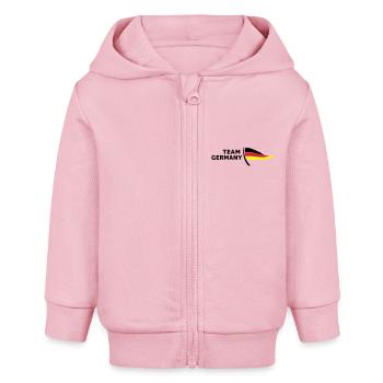 Team Germany - Baby Organic Kapuzenjacke Baby Connector von Stanley/Stella - Hellrosa - Vorne