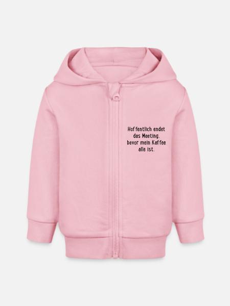 Meeting Kaffee - Baby Organic Kapuzenjacke Baby Connector von Stanley/Stella - Hellrosa