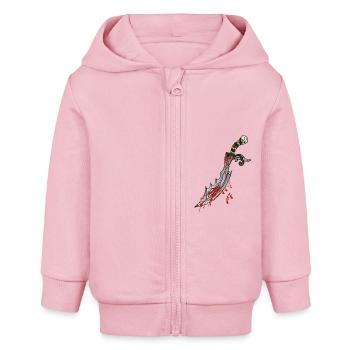 dague couteau poignard sang desisn 904 W - Veste à capuche bébé bio Stanley/Stella - rose pâle - Devant